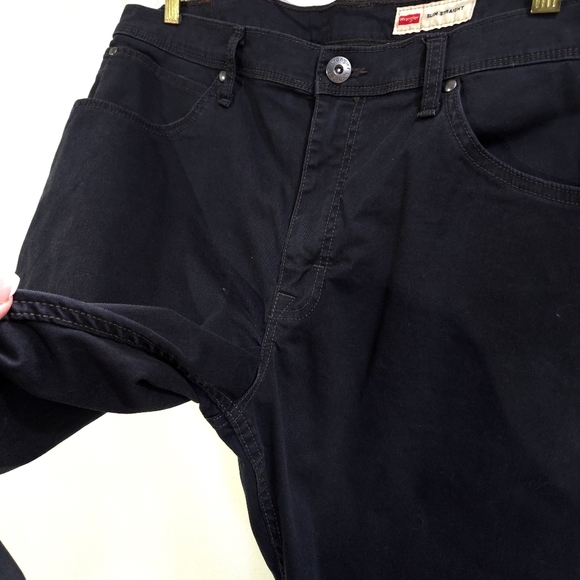 Wrangler | Men's Black Slim Straight Jeans 36x30 - Picture 4 of 11